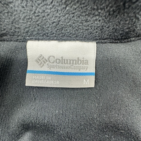 Columbia Women's Black Quarter Zip Fleece Pullover Size M Lightweight Jacket - Picture 3 of 9
